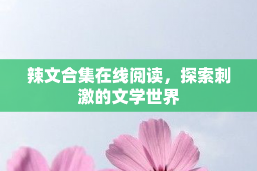辣文合集在线阅读,探索刺激的文学世界 辣文合集在线阅读,探索刺激的文学世界