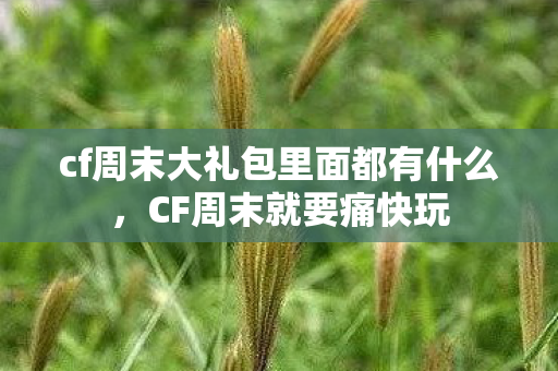 cf周末大礼包里面都有什么,CF周末就要痛快玩 cf周末大礼包里面都有什么,CF周末就要痛快玩