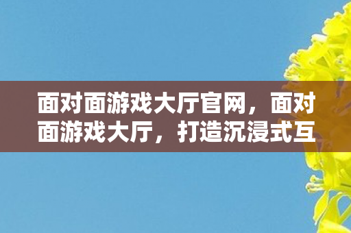 面对面游戏大厅官网,面对面游戏大厅,打造沉浸式互动体验 面对面游戏大厅官网,面对面游戏大厅,打造沉浸式互动体验