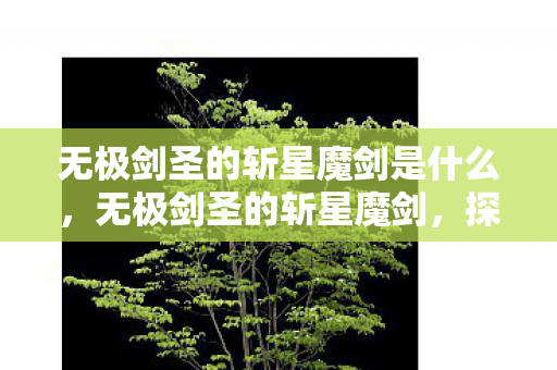 无极剑圣的斩星魔剑是什么,无极剑圣的斩星魔剑,探索游戏与文化的深度交融 无极剑圣的斩星魔剑是什么,无极剑圣的斩星魔剑,探索游戏与文化的深度交融