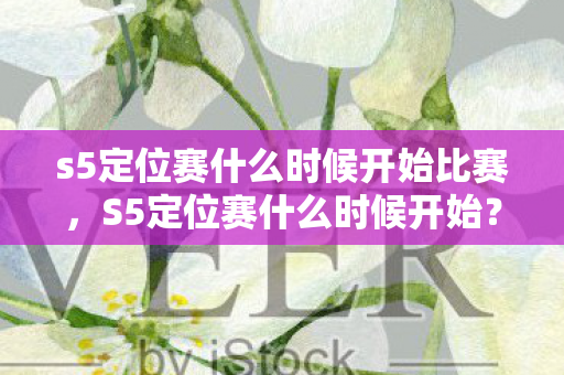 s5定位赛什么时候开始比赛,S5定位赛什么时候开始?揭秘赛季启动的神秘时刻 s5定位赛什么时候开始比赛,S5定位赛什么时候开始?揭秘赛季启动的神秘时刻