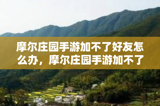 摩尔庄园手游加不了好友怎么办,摩尔庄园手游加不了好友,深度解析社交功能限制背后的原因 摩尔庄园手游加不了好友怎么办,摩尔庄园手游加不了好友,深度解析社交功能限制背后的原因