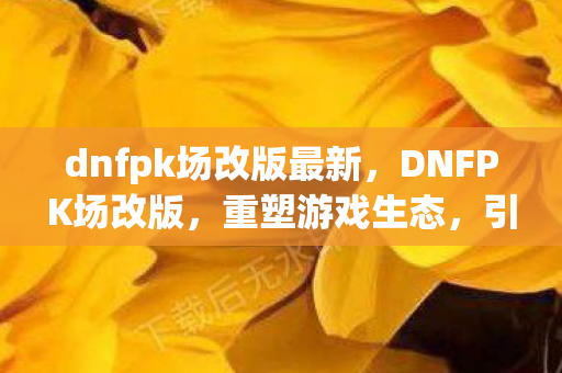 dnfpk场改版最新，DNFPK场改版，重塑游戏生态，引领全新体验