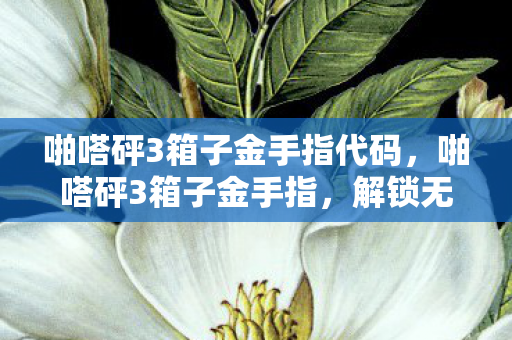 啪嗒砰3箱子金手指代码,啪嗒砰3箱子金手指,解锁无限可能,打造个性化游戏体验 啪嗒砰3箱子金手指代码,啪嗒砰3箱子金手指,解锁无限可能,打造个性化游戏体验