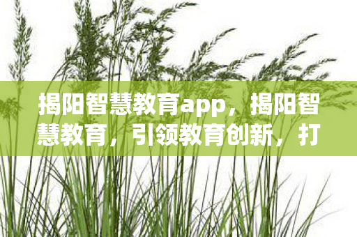 揭阳智慧教育app,揭阳智慧教育,引领教育创新,打造智慧未来 揭阳智慧教育app,揭阳智慧教育,引领教育创新,打造智慧未来