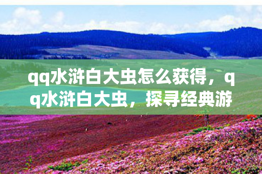 qq水浒白大虫怎么获得，qq水浒白大虫，探寻经典游戏的魅力与传承