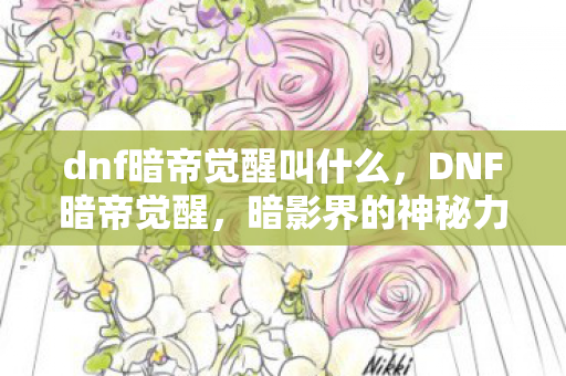 dnf暗帝觉醒叫什么,DNF暗帝觉醒,暗影界的神秘力量 dnf暗帝觉醒叫什么,DNF暗帝觉醒,暗影界的神秘力量