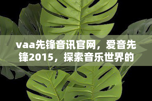 vaa先锋音讯官网,爱音先锋2015,探索音乐世界的无限可能 vaa先锋音讯官网,爱音先锋2015,探索音乐世界的无限可能