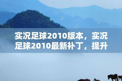 实况足球2010版本,实况足球2010最新补丁,提升游戏体验的必备利器 实况足球2010版本,实况足球2010最新补丁,提升游戏体验的必备利器