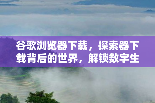 谷歌浏览器下载,探索器下载背后的世界,解锁数字生活的便捷与奥秘 谷歌浏览器下载,探索器下载背后的世界,解锁数字生活的便捷与奥秘