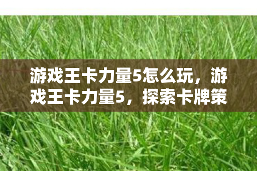 游戏王卡力量5怎么玩,游戏王卡力量5,探索卡牌策略的深度与广度 游戏王卡力量5怎么玩,游戏王卡力量5,探索卡牌策略的深度与广度