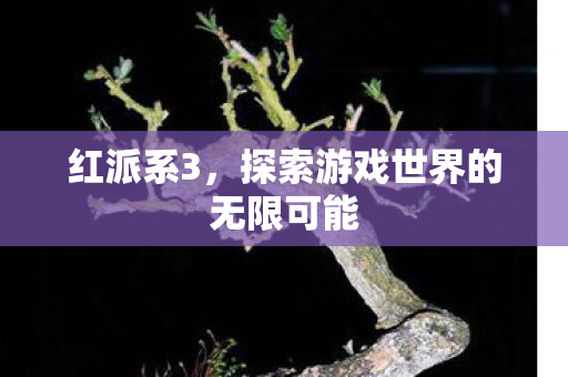 红派系3,探索游戏世界的无限可能 红派系3,探索游戏世界的无限可能