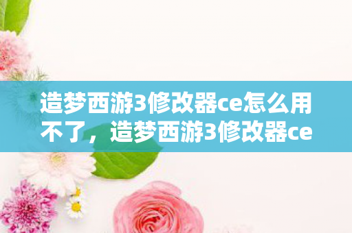 造梦西游3修改器ce怎么用不了，造梦西游3修改器ce怎么用