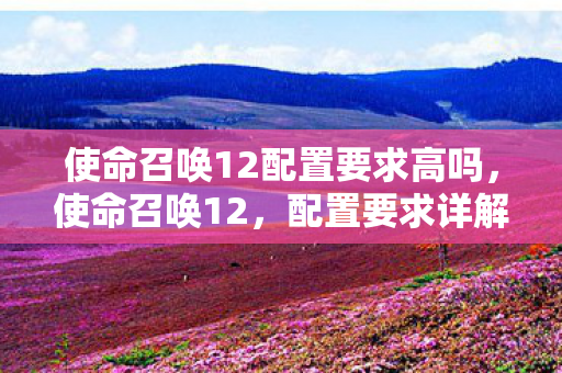 使命召唤12配置要求高吗,使命召唤12,配置要求详解 使命召唤12配置要求高吗,使命召唤12,配置要求详解