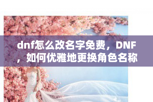 dnf怎么改名字免费,DNF,如何优雅地更换角色名称 dnf怎么改名字免费,DNF,如何优雅地更换角色名称