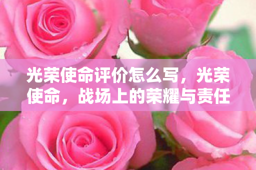 光荣使命评价怎么写,光荣使命,战场上的荣耀与责任 光荣使命评价怎么写,光荣使命,战场上的荣耀与责任
