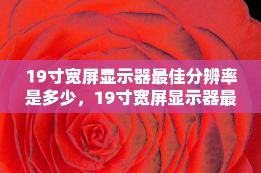 19寸宽屏显示器最佳分辨率是多少,19寸宽屏显示器最佳分辨率,解锁高清视觉体验 19寸宽屏显示器最佳分辨率是多少,19寸宽屏显示器最佳分辨率,解锁高清视觉体验