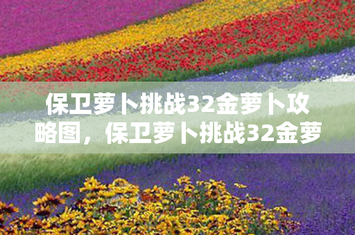 保卫萝卜挑战32金萝卜攻略图,保卫萝卜挑战32金萝卜攻略 保卫萝卜挑战32金萝卜攻略图,保卫萝卜挑战32金萝卜攻略
