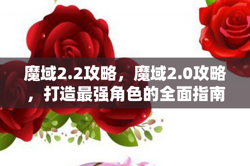 魔域2.2攻略，魔域2.0攻略，打造最强角色的全面指南