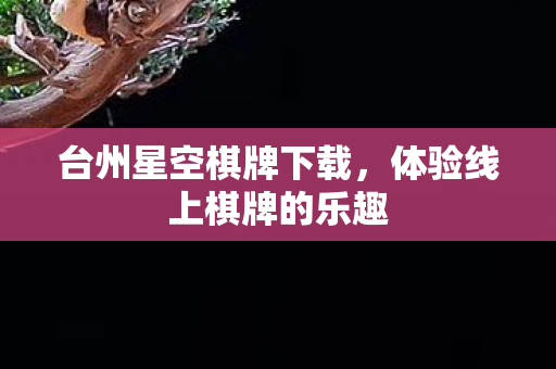 台州星空棋牌下载,体验线上棋牌的乐趣 台州星空棋牌下载,体验线上棋牌的乐趣