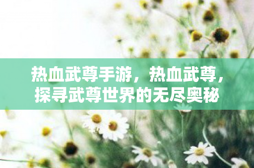 热血武尊手游,热血武尊,探寻武尊世界的无尽奥秘 热血武尊手游,热血武尊,探寻武尊世界的无尽奥秘