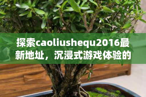 探索caoliushequ2016最新地址,沉浸式游戏体验的引领者 探索caoliushequ2016最新地址,沉浸式游戏体验的引领者