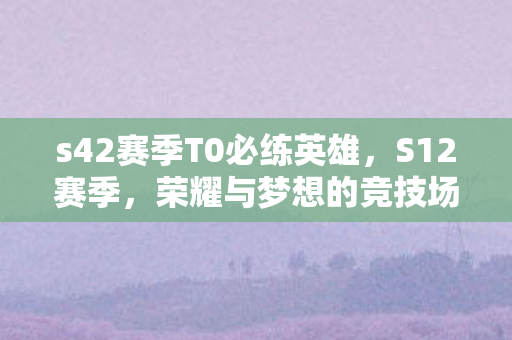 s42赛季T0必练英雄，S12赛季，荣耀与梦想的竞技场