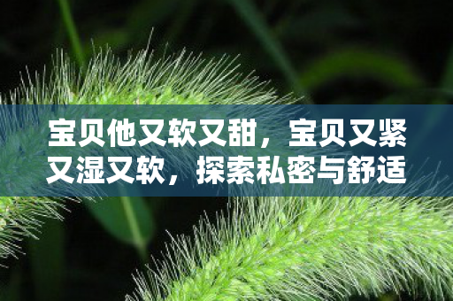 宝贝他又软又甜，宝贝又紧又湿又软，探索私密与舒适的完美融合