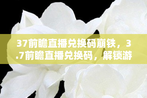 37前瞻直播兑换码崩铁，3.7前瞻直播兑换码，解锁游戏新世界的钥匙
