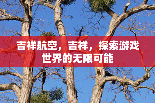 吉祥航空,吉祥,探索游戏世界的无限可能 吉祥航空,吉祥,探索游戏世界的无限可能