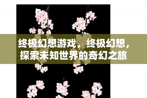 终极幻想游戏,终极幻想,探索未知世界的奇幻之旅 终极幻想游戏,终极幻想,探索未知世界的奇幻之旅