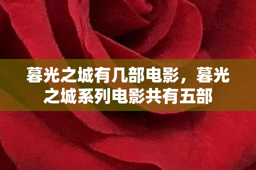 暮光之城有几部电影，暮光之城系列电影共有五部