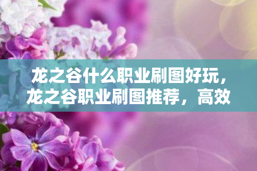 龙之谷什么职业刷图好玩,龙之谷职业刷图推荐,高效与乐趣并存的选择 龙之谷什么职业刷图好玩,龙之谷职业刷图推荐,高效与乐趣并存的选择