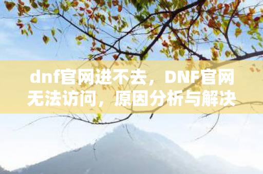 dnf官网进不去，DNF官网无法访问，原因分析与解决方案