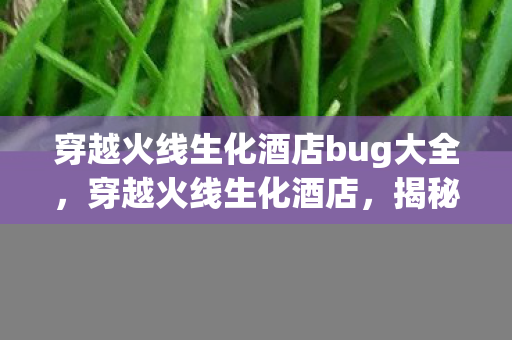 穿越火线生化酒店bug大全，穿越火线生化酒店，揭秘那些令人头疼的BUG