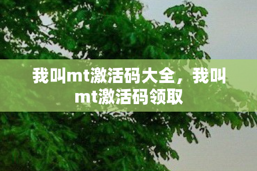 我叫mt激活码大全,我叫mt激活码领取 我叫mt激活码大全,我叫mt激活码领取