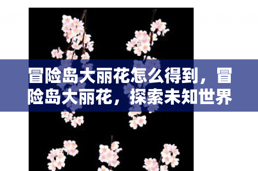 冒险岛大丽花怎么得到，冒险岛大丽花，探索未知世界的奇妙之旅