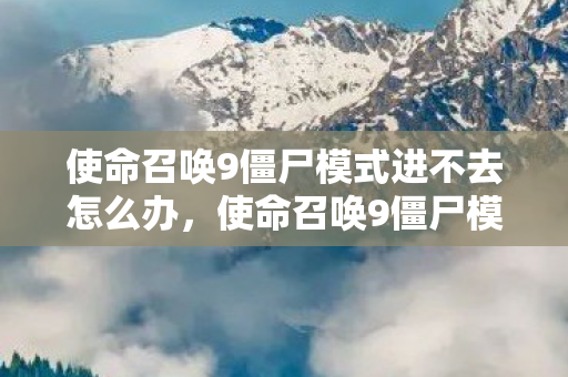 使命召唤9僵尸模式进不去怎么办,使命召唤9僵尸模式无法进入的解决方法 使命召唤9僵尸模式进不去怎么办,使命召唤9僵尸模式无法进入的解决方法