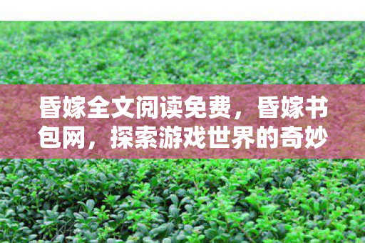 昏嫁全文阅读免费,昏嫁书包网,探索游戏世界的奇妙之旅 昏嫁全文阅读免费,昏嫁书包网,探索游戏世界的奇妙之旅