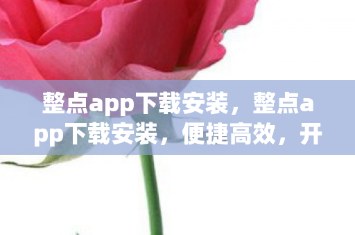 整点app下载安装，整点app下载安装，便捷高效，开启智能生活新篇章