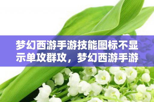 梦幻西游手游技能图标不显示单攻群攻,梦幻西游手游技能图标,探索游戏中的策略与魅力 梦幻西游手游技能图标不显示单攻群攻,梦幻西游手游技能图标,探索游戏中的策略与魅力