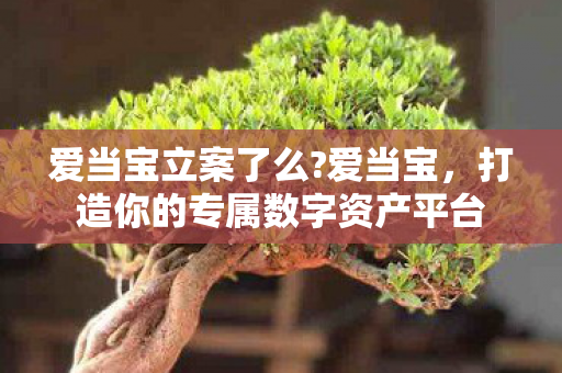 爱当宝立案了么?爱当宝,打造你的专属数字资产平台 爱当宝立案了么?爱当宝,打造你的专属数字资产平台