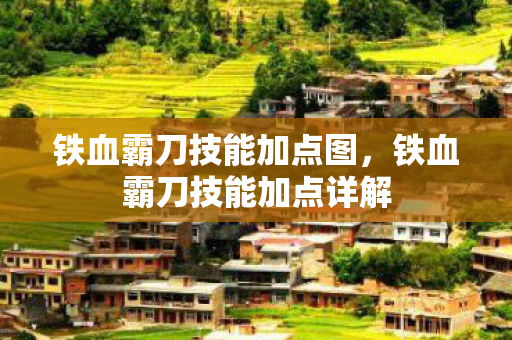 铁血霸刀技能加点图,铁血霸刀技能加点详解 铁血霸刀技能加点图,铁血霸刀技能加点详解