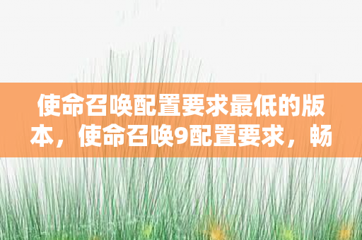使命召唤配置要求最低的版本,使命召唤9配置要求,畅玩经典战役的硬件门槛 使命召唤配置要求最低的版本,使命召唤9配置要求,畅玩经典战役的硬件门槛