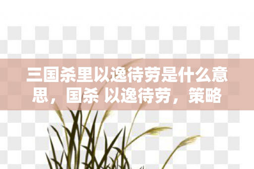 三国杀里以逸待劳是什么意思，国杀 以逸待劳，策略与智慧的博弈