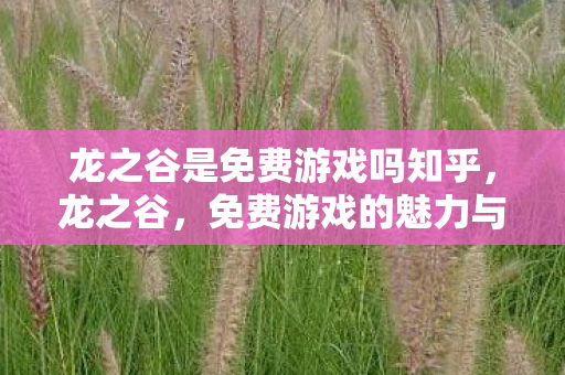 龙之谷是免费游戏吗知乎,龙之谷,免费游戏的魅力与挑战 龙之谷是免费游戏吗知乎,龙之谷,免费游戏的魅力与挑战