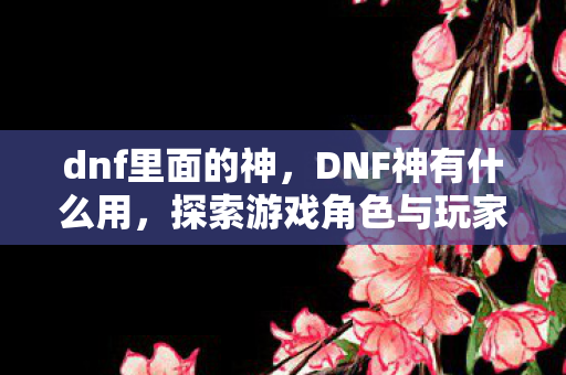 dnf里面的神,DNF神有什么用,探索游戏角色与玩家社区的深层联系 dnf里面的神,DNF神有什么用,探索游戏角色与玩家社区的深层联系