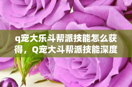 q宠大乐斗帮派技能怎么获得,Q宠大斗帮派技能深度解析,策略与战术的极致碰撞 q宠大乐斗帮派技能怎么获得,Q宠大斗帮派技能深度解析,策略与战术的极致碰撞