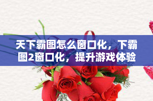 天下霸图怎么窗口化,下霸图2窗口化,提升游戏体验的必备技巧 天下霸图怎么窗口化,下霸图2窗口化,提升游戏体验的必备技巧
