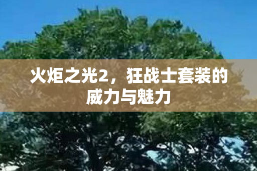 火炬之光2,狂战士套装的威力与魅力 火炬之光2,狂战士套装的威力与魅力